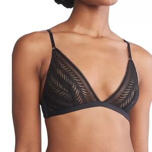 Calvin Klein Minimalist Micro Lace Unlined Triangle Bra